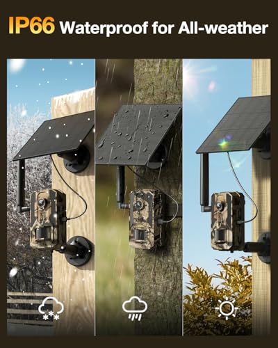 image for Loatos Trail Camera 2Packs, 4G LTE Cellular Trail Cameras Built-in SIM