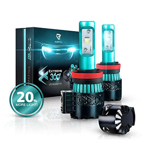 Glowteck LED Headlight Bulbs Conversion Kit - H11 (H8/H9) Cree XHP50 Chip 12000