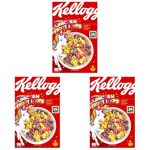 Kellogg's Froot Loops - Cereales con mucho sabor - 375 g (Paquete de 3)