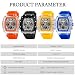 SKMEI Relojes automáticos de moda para hombre con correa de silicona de esqueleto impermeable a 50 m Imagen de SKMEI Relojes automáticos de moda para hombre con correa de silicona de esqueleto impermeable a 50 m