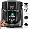 Nuwave Duet Air Fryer, Electric Pressure Cooker & Grill Combo, 540 IN 1 Multicooker with 3 Removable Lids, Slow Cook, Sautés, Dehydrator, 18/10 SS Pot, Sure-Lock Safety Tech & 13 Deluxe Accessories