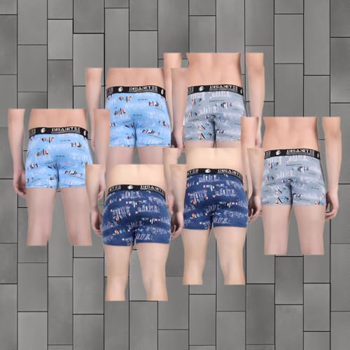 Image of Men's Nylon Stretch Printed Trunk | Ultra-Soft, Breathable Innerwear for Men | Stylish & Supportive Fit