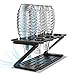 Newaner Portabottiglie per Sodastream, Scolapiatti per Bottiglie Soda Stream Crystal, Easy, Fuse, Emil, Supporto Scolabottiglie per 3 Bottiglie con Vassoio Raccogligocce Estraibile