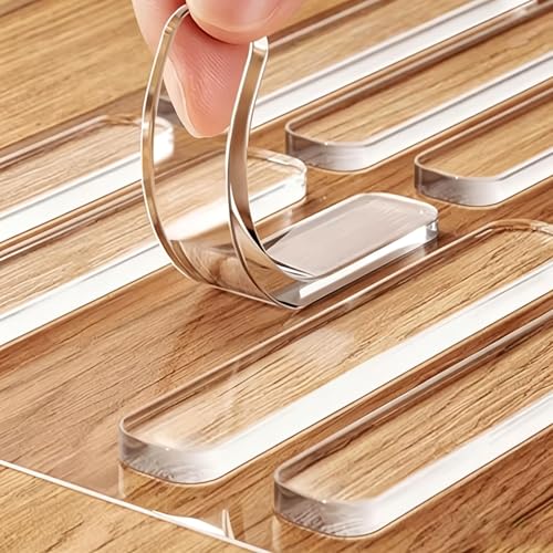 ZOMPAGO Clear Silicone Cabinet Bumpers 10 Pcs - Self-Adhesive Sound Dampening Pads, Furniture Protectors & Non-Slip Anti-Slip Pads for Drawers, Table Tops, Hardwood Floors, Chair Legs, Wall Protection