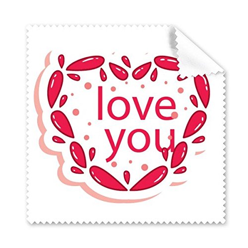 Chiffon nettoyant écran téléphone motif rose cœur Saint-Valentin