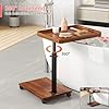 Relaxdays Tavolino Laterale a Forma di C, Tavolo Moderno per il Salotto