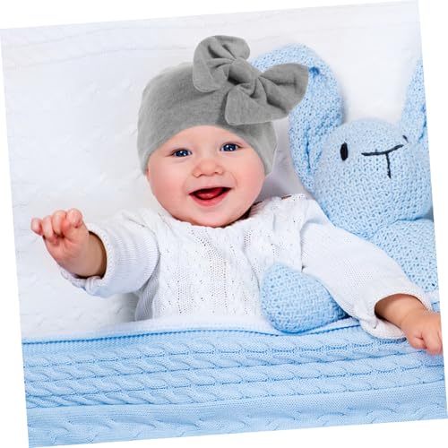Gorros de algodón transpirables para recién nacido, gorritos suaves y cálidos con lazo 6