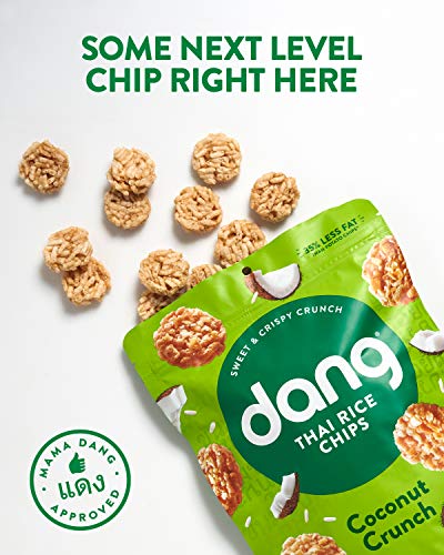 Dang Sticky Rice Chips, Coconut Crunch, 4-Pack, 3.5 oz Bags, Gluten Free Rice Crisps - image 2