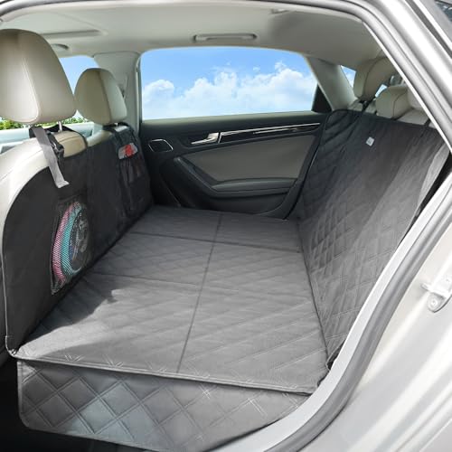 Back Seat Extender for Dogs- Hard Bottom Car Seat Cover for Pets, Heavy-Duty 900D Waterproof Non-Slip Dog Hammock for Most Cars, SUVs, & Small Trucks (Black, Regular) - image 8