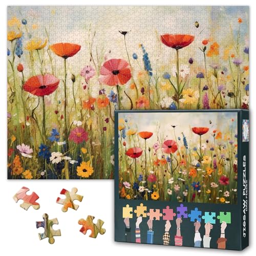 Rompecabezas de flores para adultos, el juego familiar difícil ideal para decorar