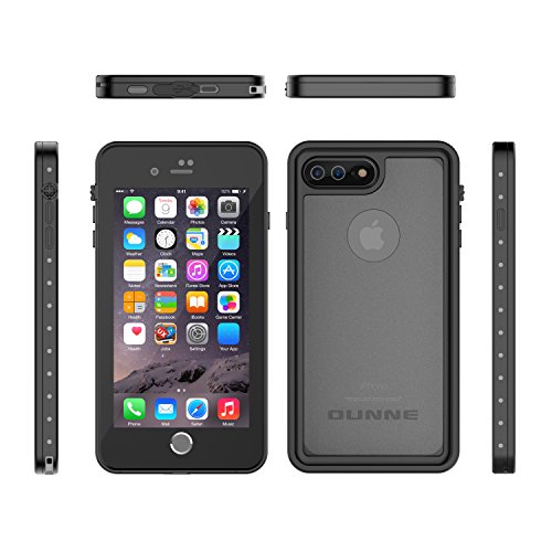 Ounne Iphone 7 Plus/8 Plus Waterproof Case, Underwater Full Sealed Cover Snowproof Shockproof Dirtproof Waterproof Case For Iphone 7 Plus/8 Plus 5.5Inch (Black-Translucent Cove) #TOP3