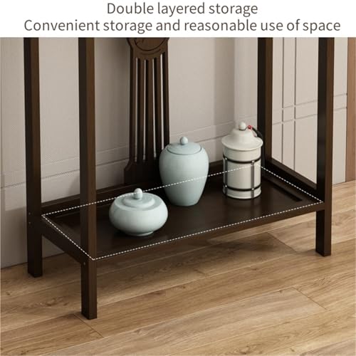 Mesa auxiliar de madera de 100 cm de alto para pasillos y entradas estrechas 8