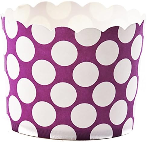 Simply Baked Paper Baking Cup, 20-Pack, Orchid with White Dot (CLG-108)