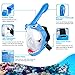 Full Face Snorkel Mask for Kids with 180° Panoramic View, Snorkeling Set Featuring Anti-Leak and Anti-Fog Foldable Dry Top Design for Safe Underwater Adventures Snorkeling Gear for Kids