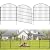 Garden Fencing Animal Barrier 12Pcs, 10 Panels + 2 Gate, 30in (H) x 23.6ft (L), No Dig Fence, Rustproof Metal, Flower Edging for Yard & Patio Outdoor Landscape, Arched