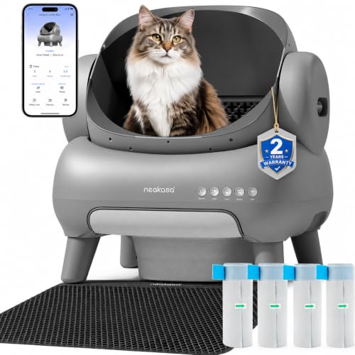 Image of Neakasa M1 Plus Bundle Self-Cleaning Automatic Cat Litter Box, Large Open-Top Design, Odor Control, Smart App Tracking, Multi-Cat Support, Safety Sensors【2-Year Protection】