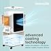 SereneLife Portable Swamp Cooler Air Conditioner - 2500 CFM Airflow, 8 Gallon Water Tank Portable Evaporative Air Cooler for Room & Outdoors, WiFi, Humidifier & Fan Modes, Ice Packs & Remote Included