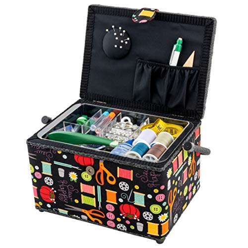 Dritz Basket, Fabric, Cord, Black Sewing Notions - Image 3