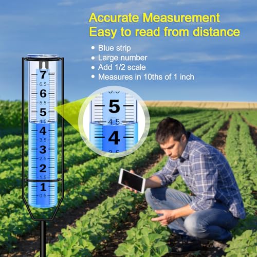 Ryoeikt RAINGAUGE0507 Rain Gauge Upgraded, 7 Inch Freeze Proof Thickened Rain Gauge Outdoor Best Rated thumb #1