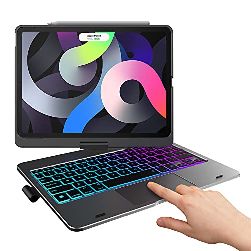 Image of Typecase Touch iPad Air 4 Case with Keyboard and Touchpad - Magic Keyboard Style, Compatible with Apple Pencil, Trackpad & Smart Backlit Keys for iPad 11 Pro 2020, 10.8 2020 (Space Gray)