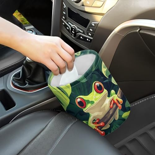 Image of Pensura Funny Skull Car Trash Can Interior Bottom Waterproof Camping Trash Can Quality Portable Small Car Trash Can Women's Car Accessories Universal Fit for Car SUV Trucks