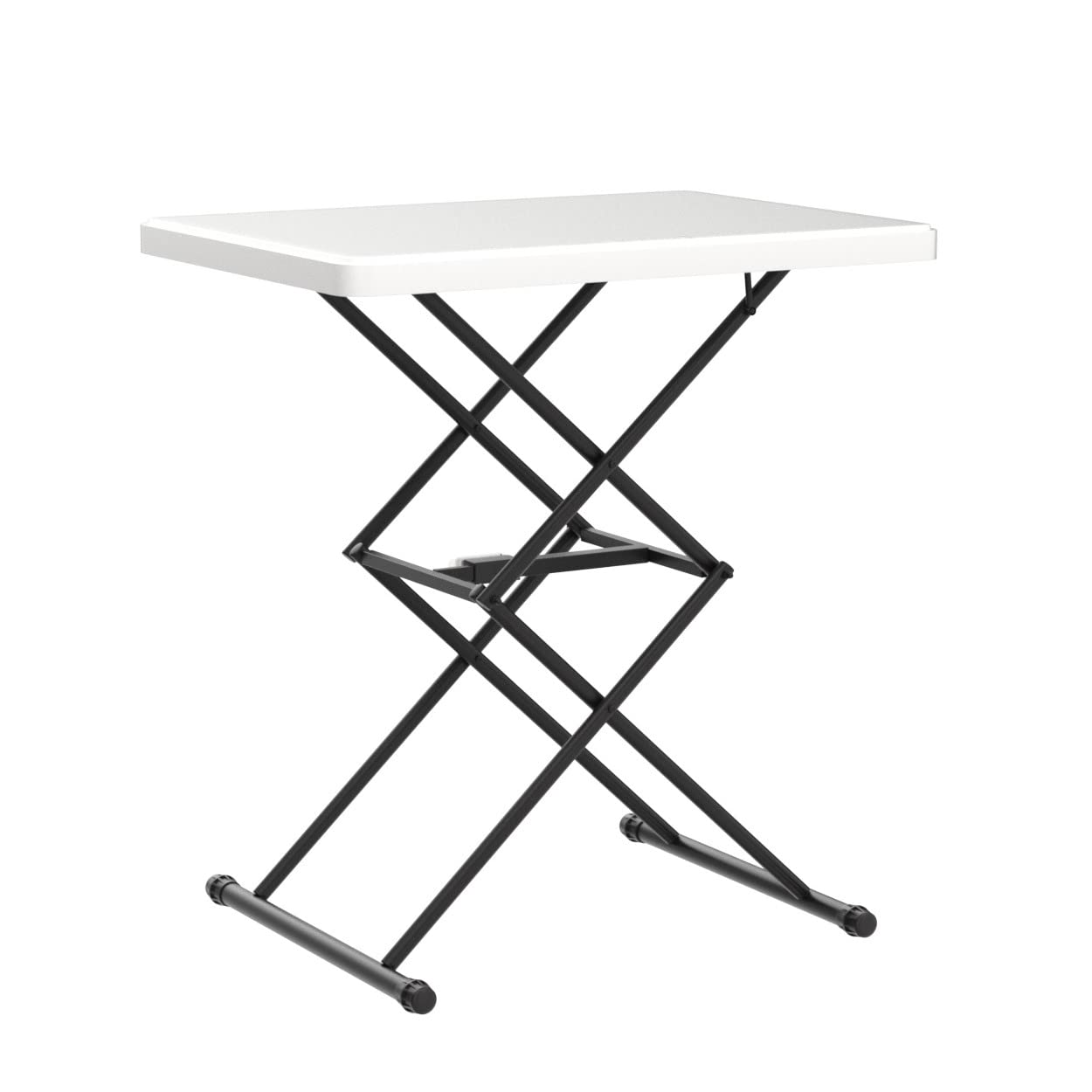 Living and More 28inch Height-Adjustable Personal Table TV Tray Portable Dinner Table Multi-Purpose Lightweight No Assembly Easy Fold