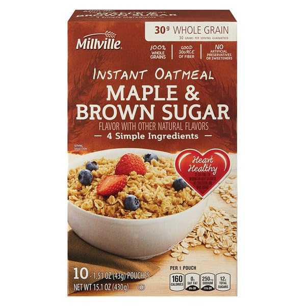 Avena Instantánea Millville Sabor Maple y Azúcar Moreno 15.1 oz