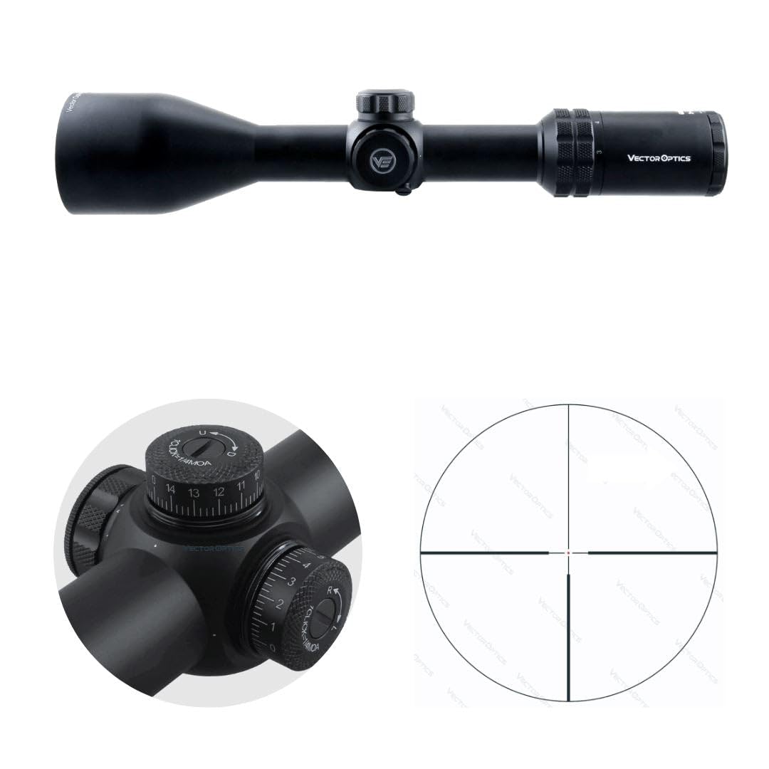 Vector Optics SCOM-09 Grizzly 3-12x56SFP - Cannocchiale per sport, airsoft e caccia, fucile ad aria compressa, mirino mirino per fucile, scopa rifle scope, ampia gamma di accessori
