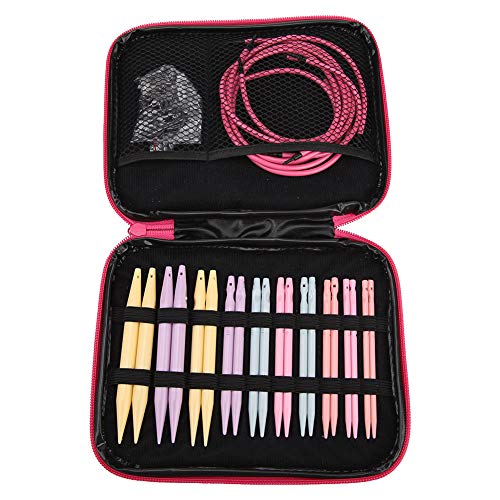 Prosperveil Lot de 10 aiguilles à tricoter circulaires interchang...