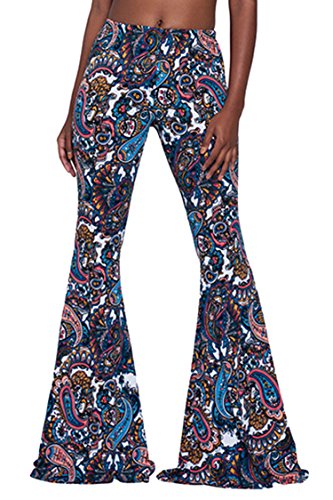 Pink Wind Teenagers Trouser Versatile Rock High Waisted Loose Wide Leg Maxi Pant Blue