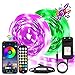 Produktbild BIHRTC Led Strip15M Led Streifen mit 24 Tasten IR-Fernbedienung APP Steuerbar Musikalische Funktion 5050 RGB Led Band Selbstklebend Led Stripes Kit für Schlafzimmer, TV, Decke, Schrankdeko, Party