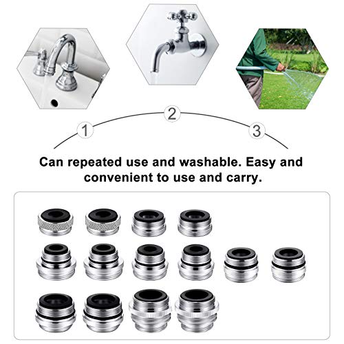 Angoily 14 Pz Rubinetto Adattatore Kit Ottone