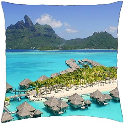 St Regis Hotel Bora Bora - Throw Pillow Cover Case (18
