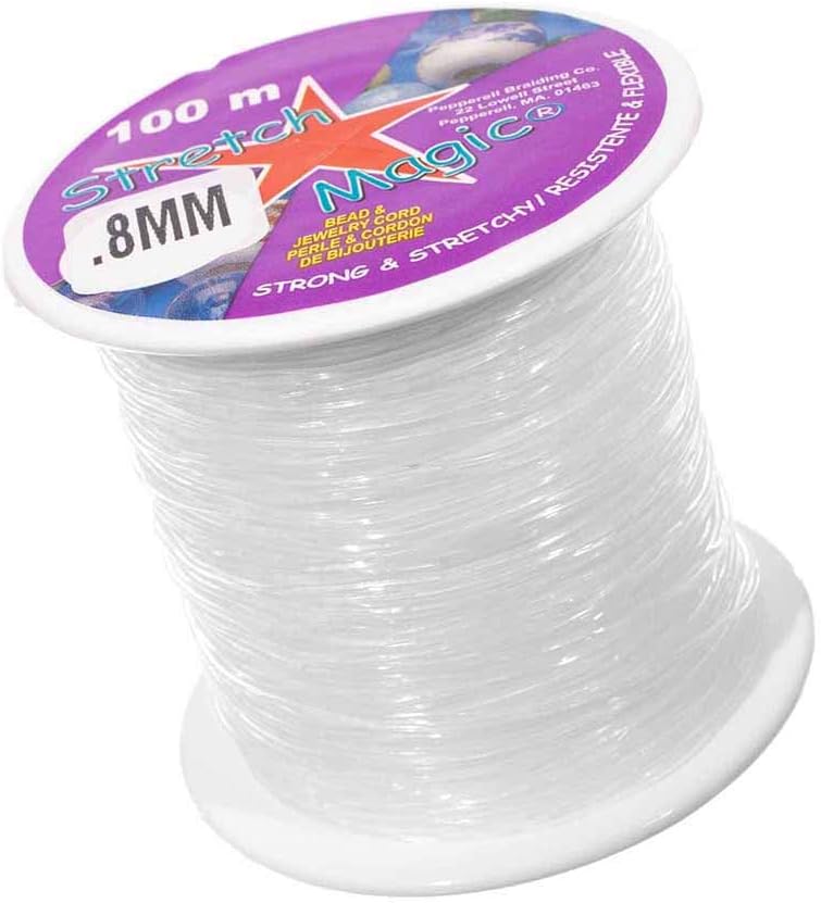 Craft County Stretch Magic Elastic Beading Cord (Clear, 0