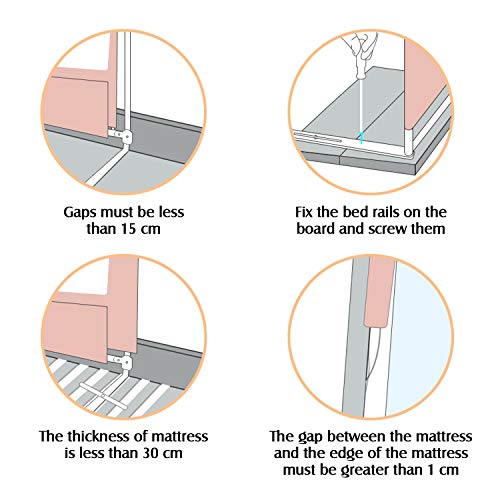 Welspo 70 Inches Bed Rail For Toddlers Fold Down Safety Baby Bed Guard Swing Down Bedrail For Convertible Crib, Kids Twin, Double, Full Size Queen & King Mattress, Beige [Upgraded] (1 Pack) #TOP6