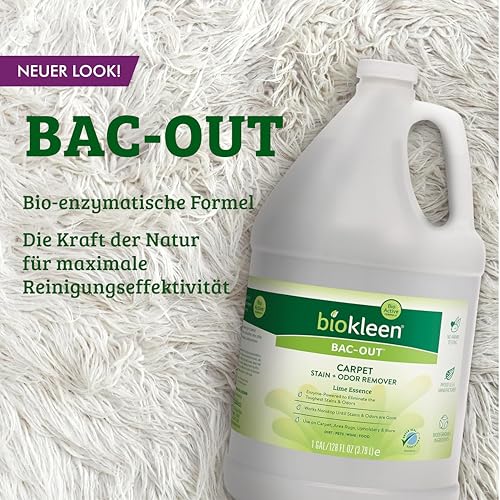 Biokleen - Bac-Out Carpet Cleaner - Teppichreiniger - Enzym Geruchs- und Fleckenentferner - 3,8 Liter