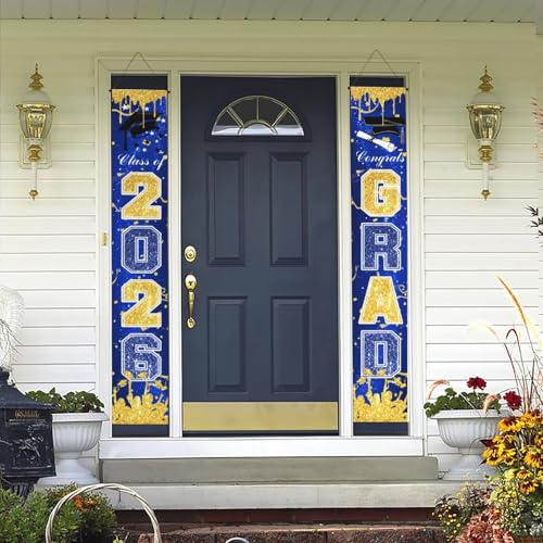 Image of Graduation Decorations 2026 Grad Porch Banner for Any Schools or Grades Graduation Banner Class of 2026 Party Decor