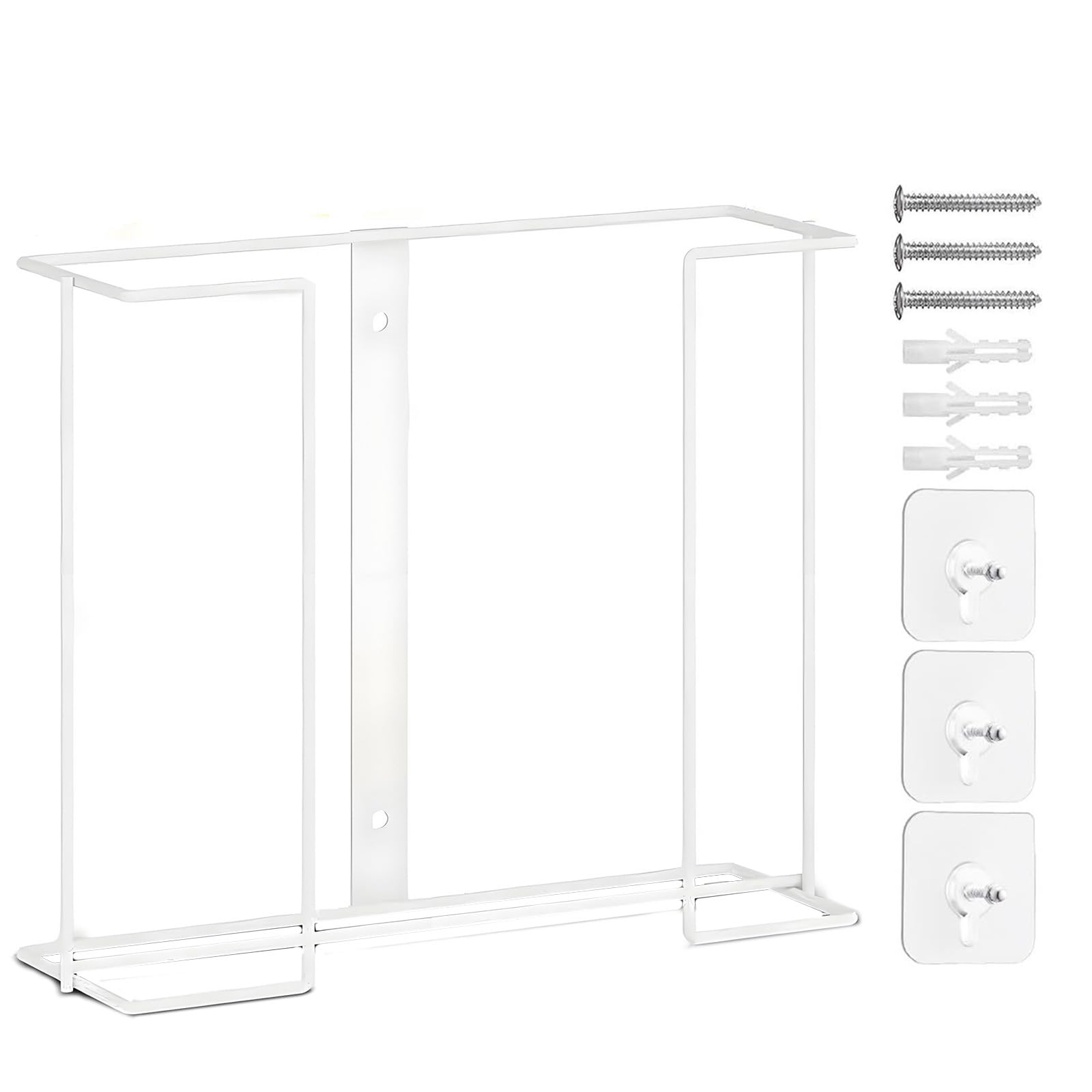Avejjbaey Sturdy Iron Wall Mounted Shelf for Organizing Kitchen Supplies Like Gloves Home Organization Rack