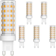 Klighten 6 pezzi Lampadina LED G9, Bianca Calda 3000K, 9W Equivalente 70W Lampada Alogena, Angolo di visione 360°, AC220-240V, Ideale per Camera da Letto Soggiorno Cucina Sala