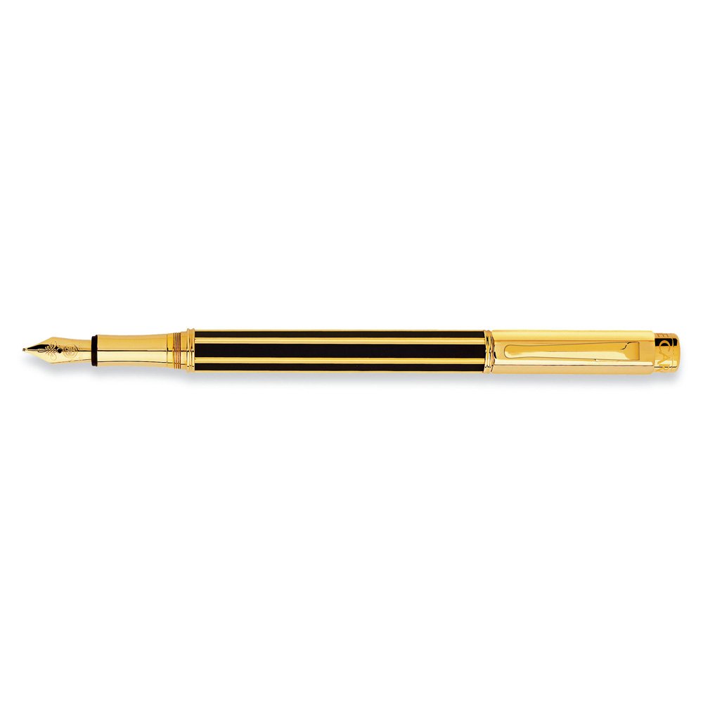 Caran dAche Varius Fountain Pen China Lacquer Black with Gold-Plating Nib B 4490 028