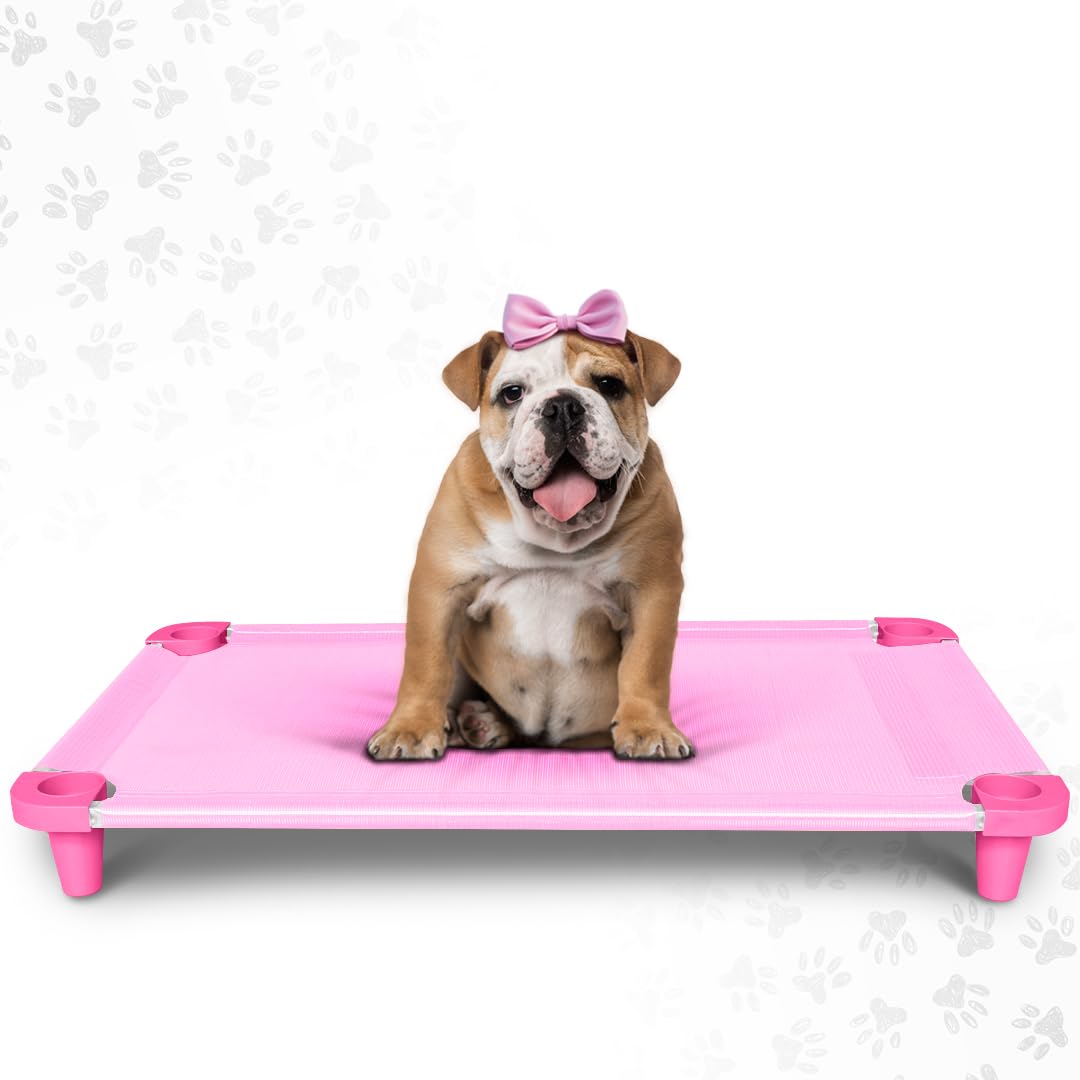 Acrimet Cooling Elevated Pet Dog Bed Cot, Washable and Breathable Mesh Fabric, Stainless Steel Frame, Indoor & Outdoor Use - Image 4