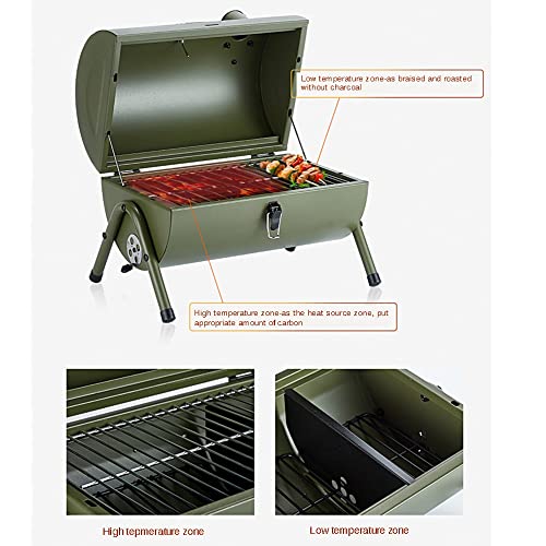 Juego de herramientas portátiles para barbacoa de carbón, kit de parrilla resistente para una experiencia perfecta de barbacoa, ideal para camping, picnics y cocinas en el patio trasero