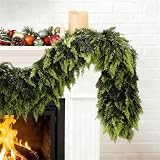 Cedar Garland, 1 Pack 6 FT Real Touch Christmas Greenery