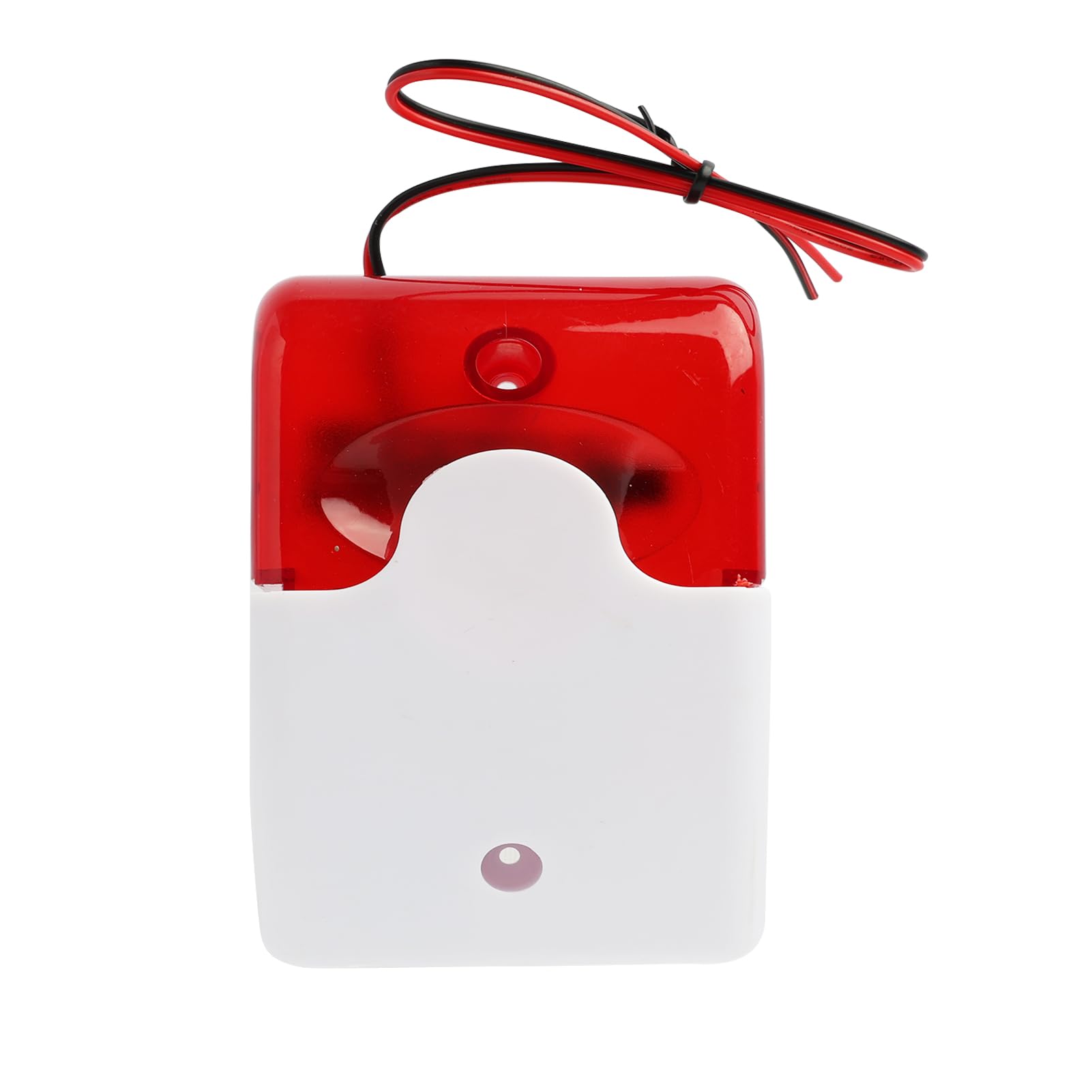 Sirena Alarma 220V, Sirena Estroboscópica con Cable, Alarma con Luz y Sonido, Dispositivo de Advertencia de Seguridad, Luz Intermitente Roja, Zumbador de Alto Nivel de Decibelios