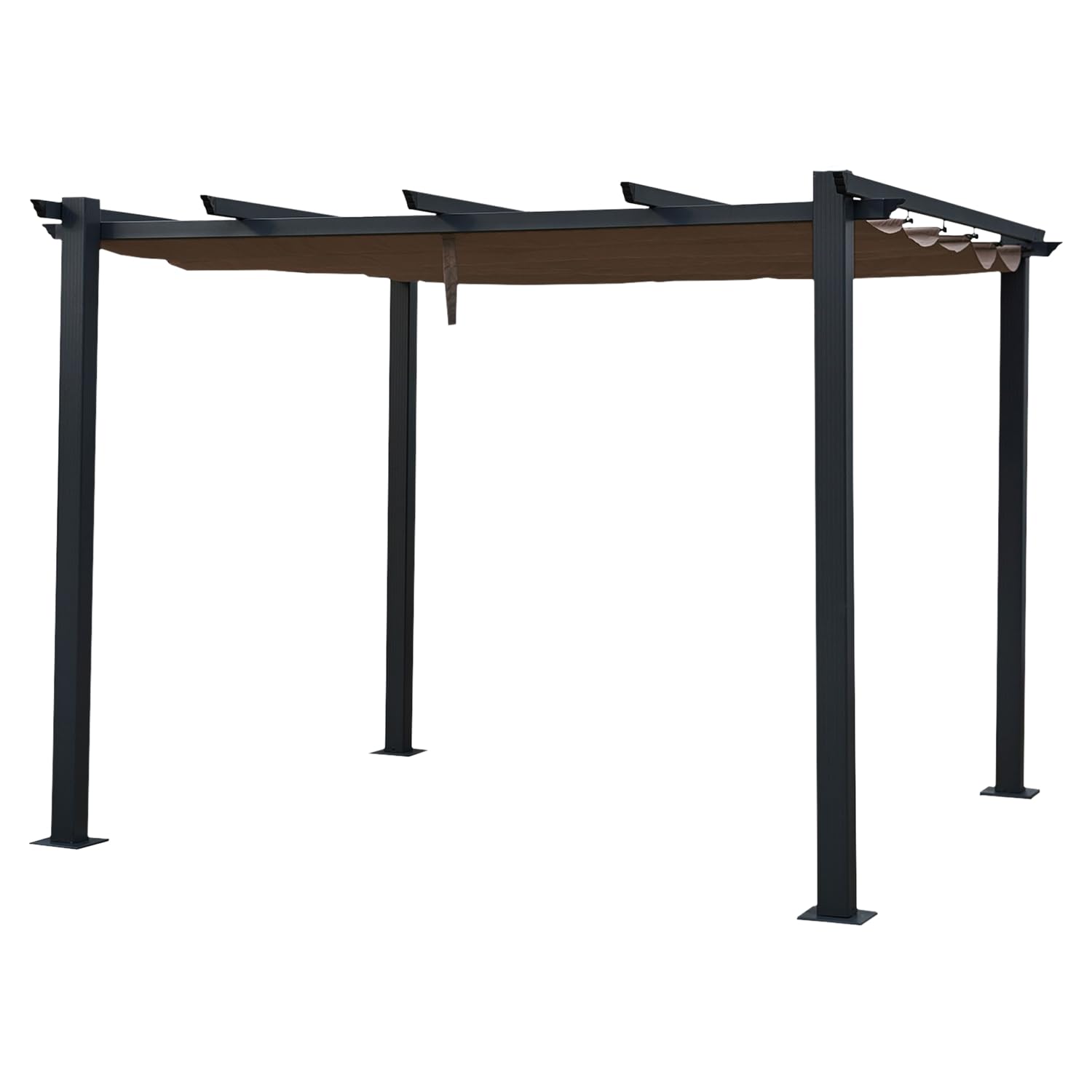 Happy Garden Pergola autoportante 3 × 3m Cassis Taupe - Struttura in Alluminio