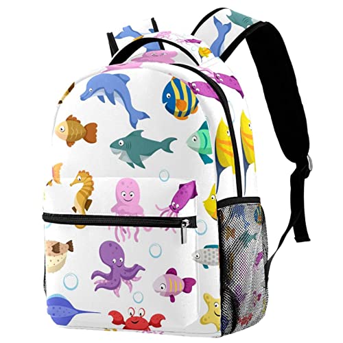 Sac à dos classique imprimé papillons colorés ultra léger pour femmes au style unique