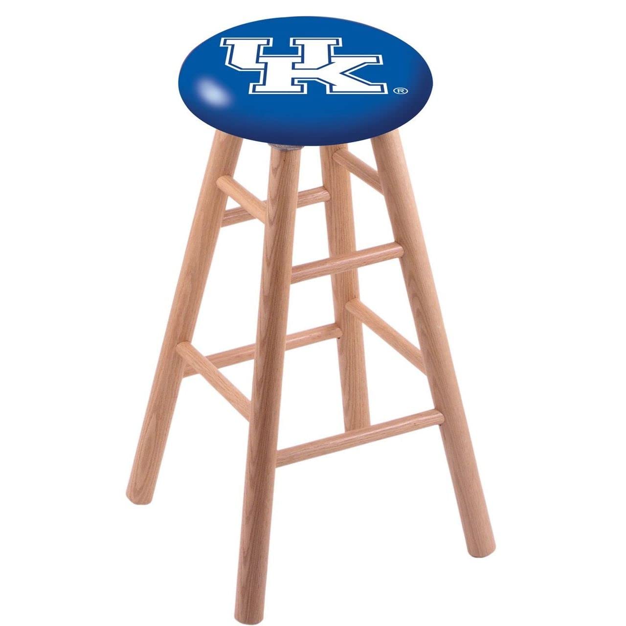 Holland Bar Stool Co. Oak Bar Stool in Natural Finish with Kentucky UK Seat by The