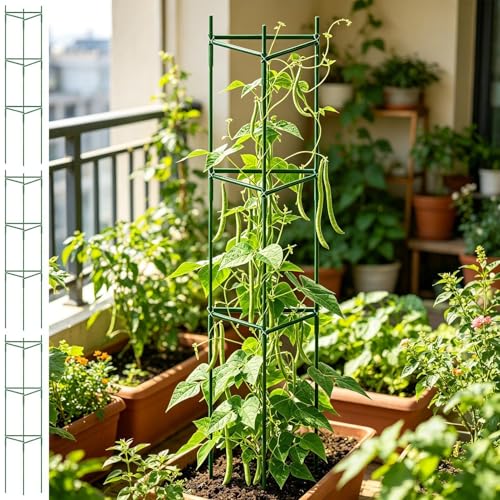 Support réglable pour tomates et tuteur modulable de 124 cm - 4