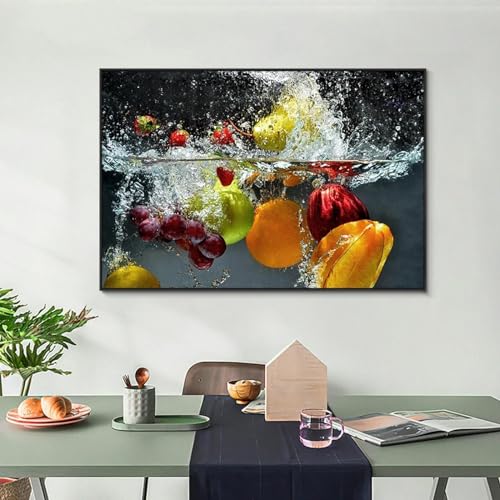 Affiches murales de qualité supérieure peinture sur toile 90x140 cm avec cadre