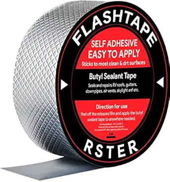 RSTER Leakage Repair Waterproof Tape for Pipe Leakage Roof Water Leakage Solution Aluminium Foil Tape Waterproof Adhesive Tape Sealing Butyl Rubber Tape for Surface Crack BY VIVNITS (5CM*5M., 1)